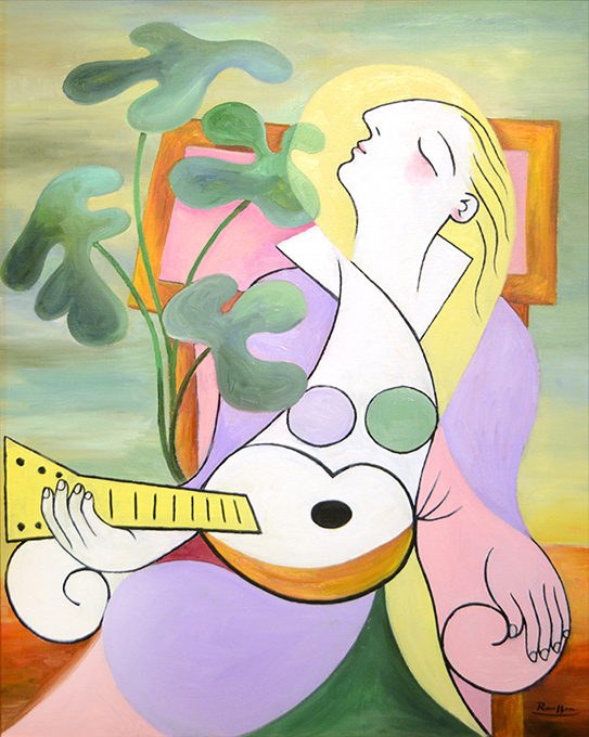 Seated Woman with Guitar